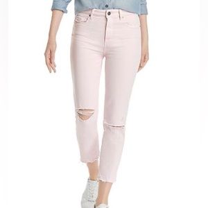 PAIGE Vintage Pink Hoxton slim crop jeans